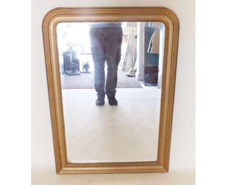 A Victorian arch top gilt framed mirror 104 x 74cm 