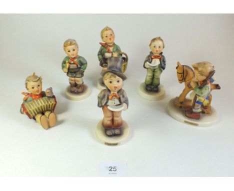 A selection of six Hummel figures 