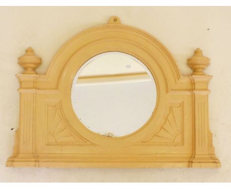 A Victorian cast iron framed mirror in architectural style, with Reg. No.