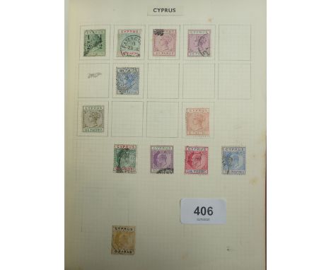 Red 'Kent' stamp album of mainly Australian states, Cyprus, Gibraltar, NZ and Pacific isles of the British Empire/Commonwealt