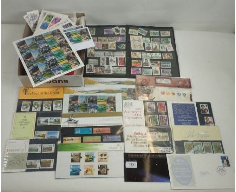 Assortment of GB QEII mint and used defin and commem, mint and used, as sheet, in stockbook, notebook, presentation packs, bo