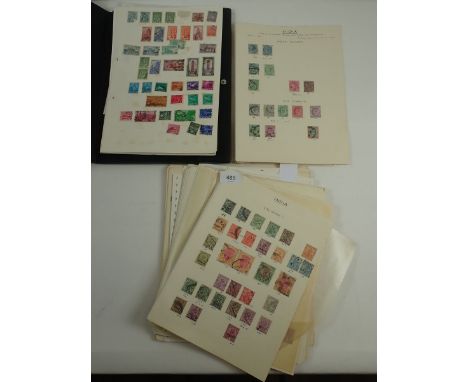 Enveloped QV-KGVI collection of stamps from India and Indian states, mint and used on old album pages, incl defin/commem, off