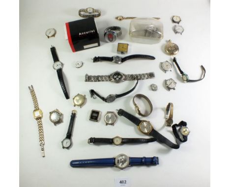 A box of various watches 