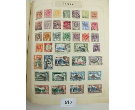 Hermes stamp album of mint and used British Empire/Commonwealth stamps, QV-QEII, A-Z, varied mix, values seen to 5/- , $2, 2 