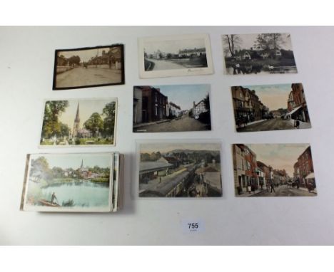 Postcards - Herefordshire, Worcs, Salop topography including street scenes at Leominster, Pembridge, Ledbury, Ross, Colwall r