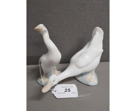 LLADRO AND NAO DUCK ORNAMENTS