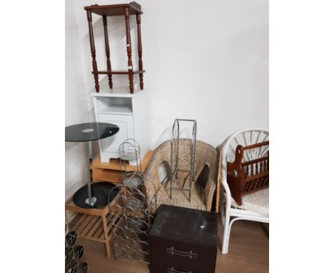 11 HOUSEHOLD ITEMS INC WINE RACKS CHAIRS OCCASIONAL TABLES ETC