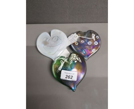 3 PIECES OF NEO ART GLASS WARE BY K HEATON 2013