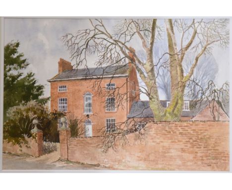 Lindsay Oliver, House portrait of Leadclune Court, signed and dated 1981, watercolour, 56 x 53cm.