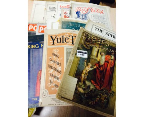 Collectables : Large size vintage collectables magazines from late 1800's/1900's incl Pears, Sphere, Sketch, Yuletide, London