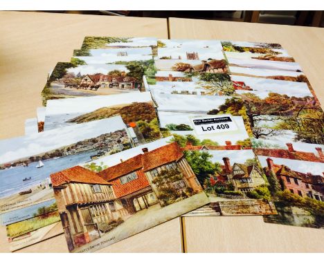 Postcards : Collection of A R Quinton cards, all good cond (72).