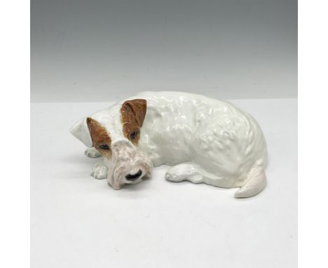 Scotia Stylist is a hand painted, glossy adorable figure his white coat has light brown patches. Royal Doulton backstamp. Art