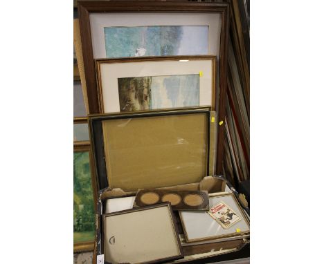 A QUANTITY OF ASSORTED PICTURES FRAMES TOGETHER WITH THREE PRINTS TO INCLUDE A LIMITED EDITION JUDY BOYES PRINT