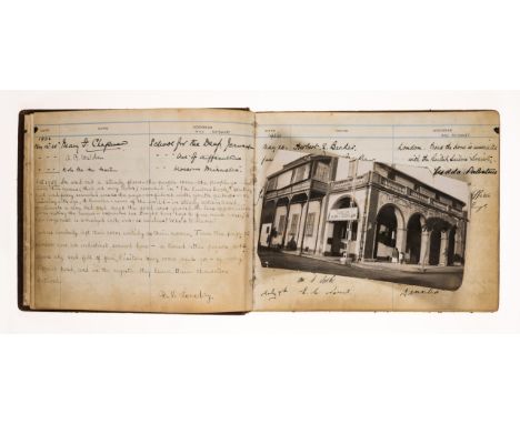 Egypt.- Loveday (D. V.) The Welcome Hostel Visitors' Book: Sailors &amp; Soldiers Home, 2 vol., 5 vintage photographic prints