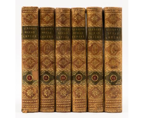 Gibbon (Edward) The History of the Decline and Fall of the Roman Empire, 6 vol., engraved portrait frontispiece, 3 engraved f