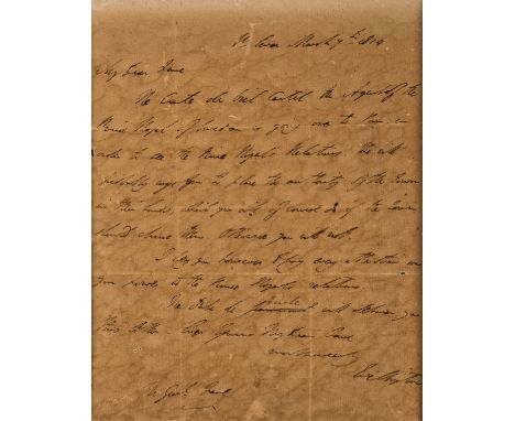Wellington (Arthur Wellesley, first Duke of, army officer, Prime Minister, 1769-1852) Autograph Letter signed to General Sir 