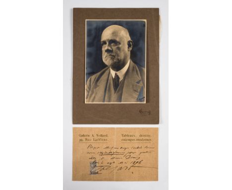 NO RESERVE French art dealer.- Vollard (Ambroise, art dealer, art collector and publisher, 1866-1939) 9 photographs of Ambroi