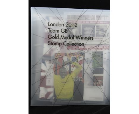 AN ALBUM OF ROYAL MAIL TEAM GB GOLD MEDAL WINNERS - FIRST DAY COVERS London 2012 in Royal Mail cover album, includes Mo Farah