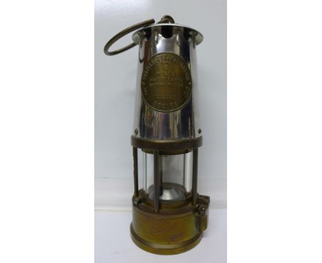 An Eccles Type 6 miner's safety lamp