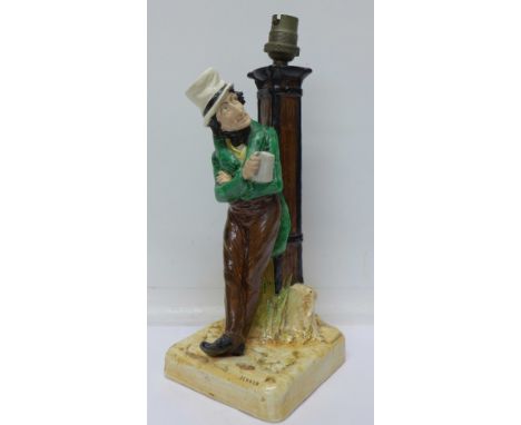 A Bretby table lamp, marked Jingle, 3147 backstamp, 29cm