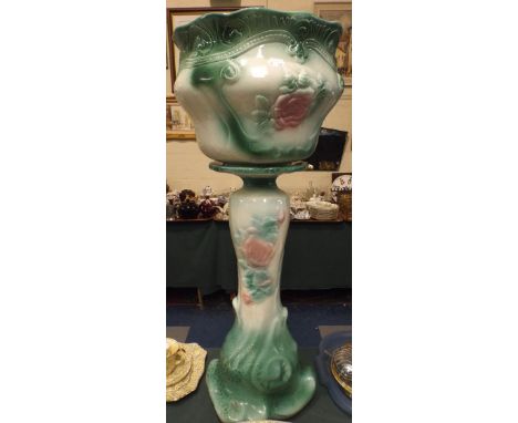 A Ceramic Jardiniere on Stand.