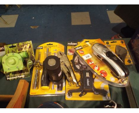 A Collection of Tools to Include Screwdriver Set, Magnifier, Adjustable Wrench, Multi Tool Etc. (Plus VAT). 