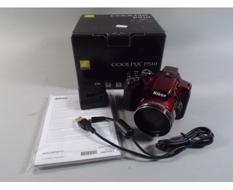 A Nikon Coolpix P510 Digital Camera Complete with Instructions Computer Disks Charger Etc. (American Charger).