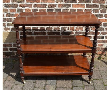 Victorian mahogany 3 tier buffet / dumb waiter H 97 cm L 102 cm D 56 cm