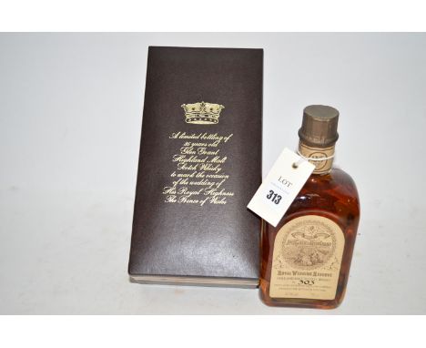 J & J Grant of Glen Grant: 'Royal Wedding Reserve' Highland Malt Scotch Whisky, limited edition no. 303, boxed.
