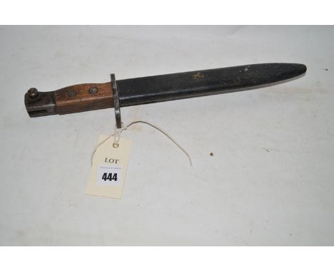 A small bayonet and scabbard.