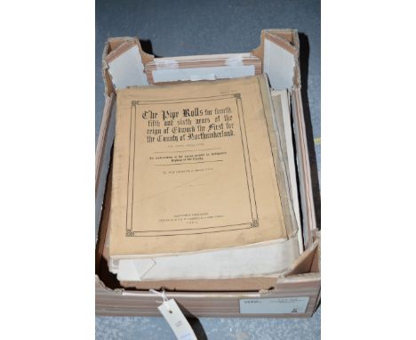 A quantity of The Pipe Rolls for The County Of Northumberland in continuation of the series printed in Hodgson's History Of T