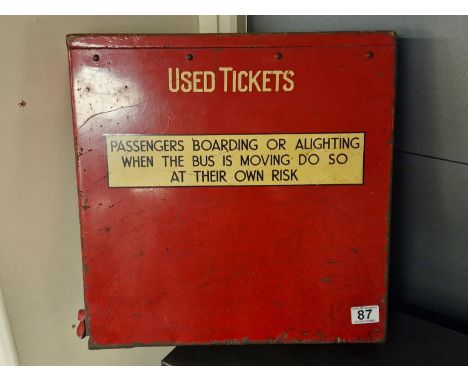 Original 1950s Used Tickets Advertising Sign Trough - 45x45cm