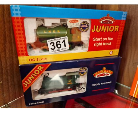 Pair of Bachmann JuniorBlue Riband OO Gauge Small Loco Engines inc Rusty Shunter - - Railway Train Model Toy Interest