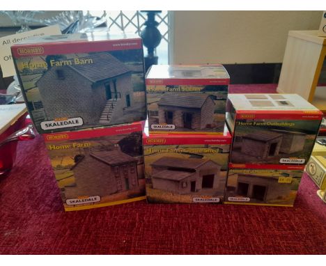 Hornby Skaledale OO/00 R8567 Home Farm, R8602 Home Farm Barn, R8607 Home Farm Cattle Shed, R8608 Home Farm Stables, R8609 Hom