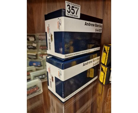 Pai of Boxed Andrew Barclay Digital-Ready Small Locos - Railway Train Model Toy Interest