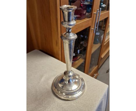 Antique Georgian Silver Plate Matthew Boulton Candlestick - 31cm high