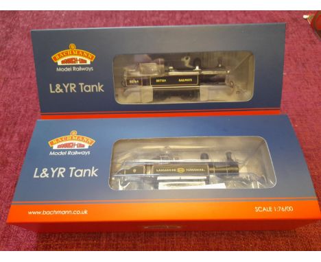 Bachmann Branch-Line 1:76/OO 31-170 L&amp;YR 2-4-2 Tank 50764 British Railways Lined Black and 31-171 L&amp;YR Class 5 Tank 1