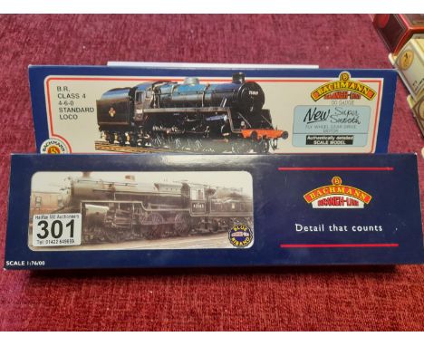 Bachmann Branch-Line 1:76/OO 32-176 2-6-0 Crab 42765 Lined Black E/Emblem with Coal Rail and 31-105 BR Class 4 4-6-0 Standard