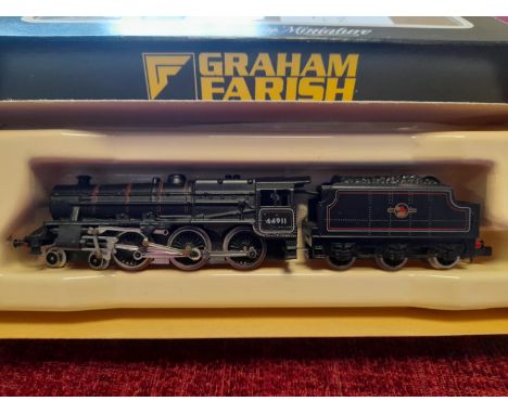 Graham Farish N Gauge No. 1805 Class 5 BR Black ‘44911’ - Railway Train Model Loco Toy Interest