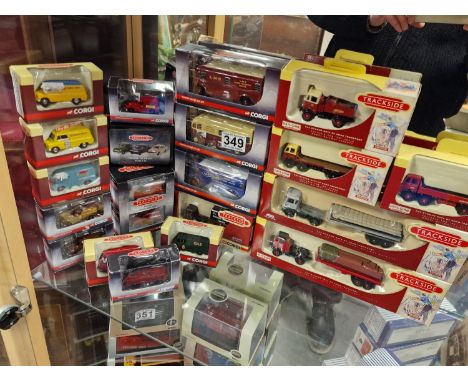 Good Collection of 1:76 Railway Scale Corgi Trackside Boxed Cars and Trucks - mostly Corgi but does include 5 Lledo