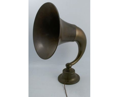 A Bullphone Nightingale speaker, with metal horn, height 24ins
