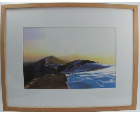 David Prentice, limited edition colour print, Winter scene view across the Malvern Hills, 9/100, 11.5ins x 17.5ins (D)