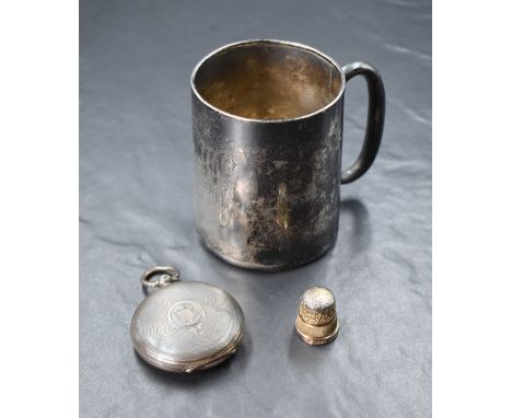 An Edwardian silver cup, of traditional form having engraved 'JCW May 21st 1910', marks for Birmingham 1908, maker Joseph Glo