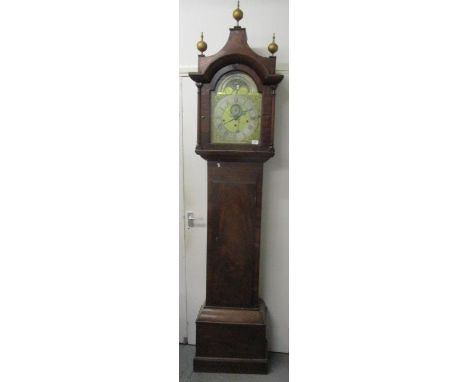 A George III mahogany cased musical, 8 day long case clock, the brass dial inscribed John Coates, Cirencester, subsidiary sec