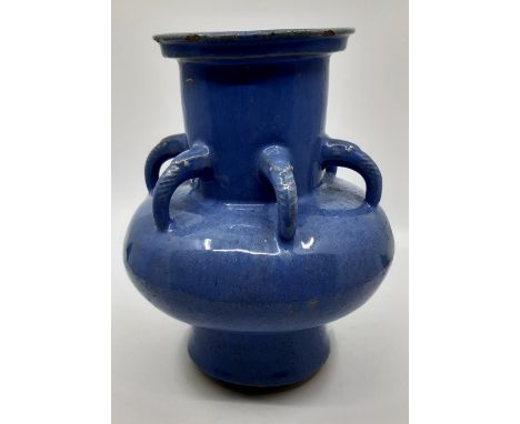 An early Chinese high fired vase, possibly Yuan dynasty, bearing wax seal mark to the vase, faults