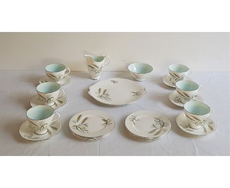 A Royal Albert "Festival" part tea service for six, to include; six tea cups and saucers, six cake plates, one large cake pla