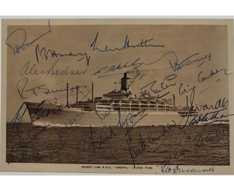 Sport/Cricket interest: Two postcards signed by members of the MCC cricket team of the 1954-55 Australia and new Zealand tour