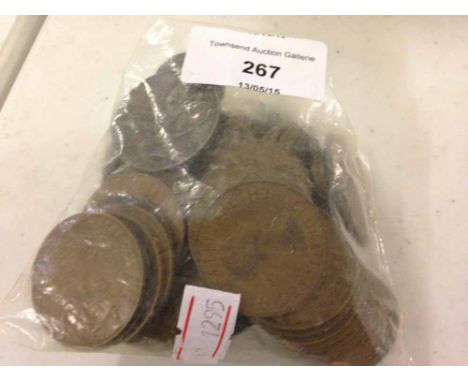 Bag of vintage pennies.