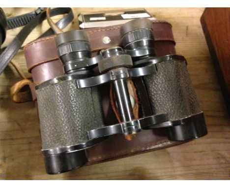 A pair of vintage Kylos binoculars in case