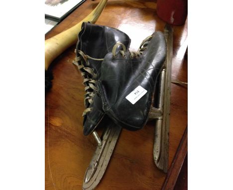 A pair of vintage Norwegian ice speed skates by Ving, c1960s.